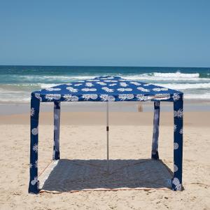 CoolCabana Beach Shade Tent - Easy Setup, UPF 50+ Protection, Large & Medium Sizes, Compact & Wind Resistant - Beach Cabana for The Whole Family - Pineapples, Medium