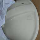 AMASHEN 18 Inch Vessel Sink Oval Undermount Bathroom Sink Ceramic Vanity Sink with Overflow, White UB-11