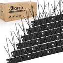 OFFO Black Bird Spikes Pre-Assembled for Pigeons Birds, Cover 10 Feet Durable Bird Spikes with Stainless Steel for Fence Roof Mailbox Window
