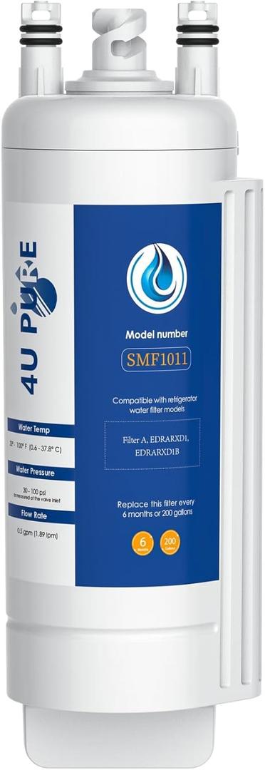 EDRARXD1 Water Replacement, Compatible with Whirlpool EDRARXD1, EDRARXD1B, WRMF3636RZ, WRFF3536SZ, WRMF3636RV, WRFF3436RZ, WRMF3636RB, WRMF3636RW (1 Pack)