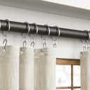 50 Pack Silver Metal Curtain Rings with Eyelets, 1.5 inch Inner Diameter Drapery Rings Apply for Curtain Rods(Fits Up to 1 1/4-Inch Rod)