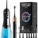 Electric Toothbrush with Water Flosser for Teeth, Sonic Electric Toothbrush and Electric Floss for Adults and Kids, Water Dental Picks, Cleaning and Flossing Dental Care, Waterproof