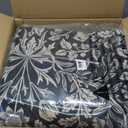 LIVEBOX Floral Washable Area Rug 8x10 Rugs for Living Room Bedroom, Blue Non-Slip Boho Rugs for Dining Room Office, Soft Large Forest Low-Pile Farmhouse Throw Carpets for Kids Nursery Playroom