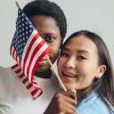 12 Pack 8x12 Inch American Flags on Stick, American Flags for Outside, 250 Year America Anniversary Flag with Handheld and Grounded Multi-Purpose Flagpole, Memorial Day, 4th of July Decorations, Veterans Day, Patriotic Decorations