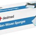Dealmed 2" x 2" Non-Woven Gauze Sponges (200 Count) 4-Ply All-Purpose Non-Sterile Absorbent Dental Gauze Wound Care Product for First Aid Kit/Medical Facilities (Pack of 1)