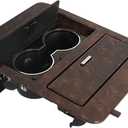 Center Console Cup Holder Storage Woodgrain Compatible with 2007-2014 Chevy Silverado Suburban Avalanche GMC Yukon Sierra Tahoe Escalade Replaces 23164631