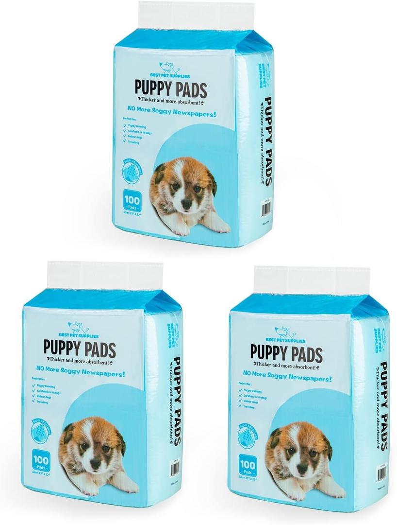 Best Pet Supplies Puppy Pads - Disposable, Dog Training Potty, Super Absorbent Baby Blue Puppy Pee Pads for Dogs (300 Count)