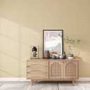 Haimin Fabric Wallpaper Textured Contact Paper (24in X 393in) Grasscloth Wallpaper Peel and Stick Faux Linen Wall Paper Self-Adhesive Vinyl Looks Like Woven Straw (Yellow Beige)