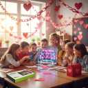 Lumiboard Led Drawing Board 7 Colors, Light Up Cosmody Drawing Board, Glowing Acrylic Dry Erase Board, Valentines Day Gifts for Kids Girls Boys,Valentines Party Favor Decoration(12x8)