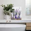 Farmhouse Bathroom Canvas Wall Art Relax Soak Unwind Wall Decor Picture Rustic Mason Jar and Butterfly Purple Lavender Posters Prints Home Bathroom Decoration 16x24in