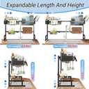 ADBIU Over The Sink Dish Drying Rack (Expandable Height and Length) Snap-On Design 2 Tier Large Dish Rack