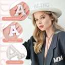 WILLBOND 78 Pcs Pearl Letter Patches Pearl Iron on Letter Patches Rhinestone A-Z English Rhinestone Glitter Alphabet Repair Embroidered Sew on Appliques(White)