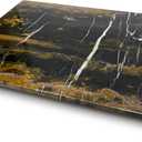 Black Multi Marble cutting board Best cheese - Pastry board and dough rolling Tray for Kitchen & Housewarming Gifts with Handmade Edges & Non-Slip Scratch Proof Pad 12x16