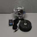Rotating 5/8/10/15 RPM Disco Ball Motor with Remote for Party Decor, Disco Ball Light with 4 Color Lights and 18 LED Beads, for Hanging 6-15 Inch Mirror Balls(Not Included)