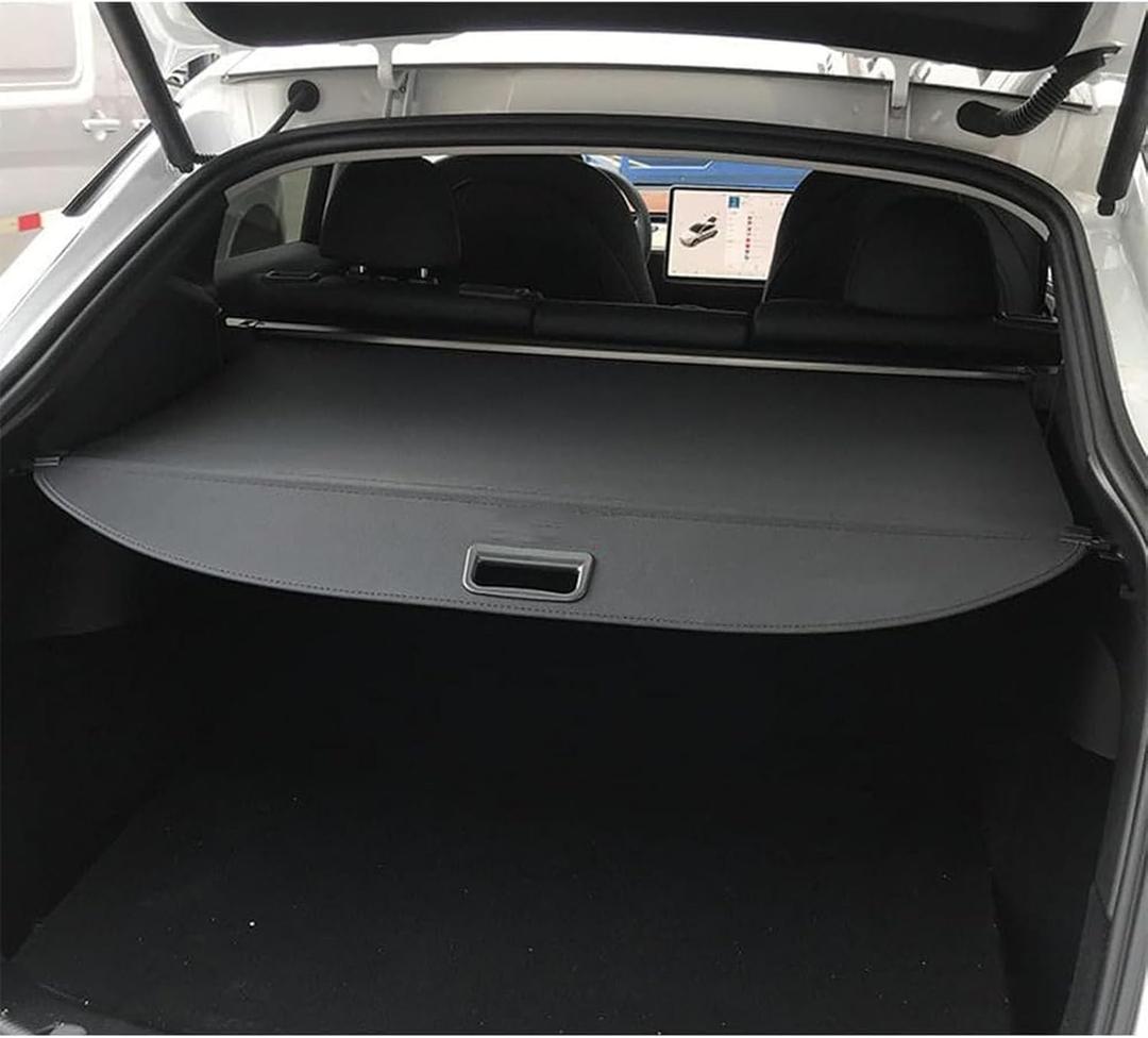 Rear Trunk Shade Cover for Tesla Model Y 2020-2024, Parcel Shelf Luggage Security Shield Accessories Luggage Cargo Security Shield