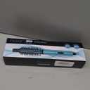 Farery Mini Thermal Brush, Curling Iron 3/4 Inch, Heated Round Brush for Volumizing and Small Curls, Travel Size Hot Brush for Short & Thin Hair, Dual Voltage, One Heat 392F, Touch-ups, Blue