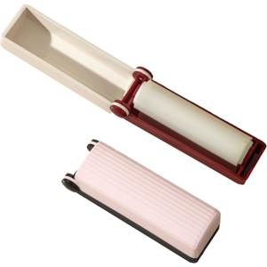 Set of 2 Reusable Lint Rollers  Portable Washable Pet Hair Remover,Reusable Lint Rollers are Easy to Carry,for Clothes and Office Use (White With Pink)