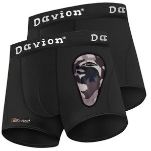 Davion Baseball Cup Youth Boys Underwear with Protective Athletic Cup for Boys, Soft Sports Protection for Baseball Football (L)