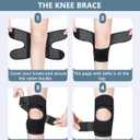 Knee Brace for Women & Men, Knee Brace for Meniscus Tear, Knee Pain Relief, Arthritis, Compression Knee Support Side Stabilizers, Injury Recovery, Running, Workout(Black, Medium)