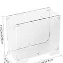 Clear Hanging File Folder Box - for Letter Size - Sturdy Vertical Acrylic Magazine Rack Desk File Organizer with Handle, Transparent Storage Bin for Office Classroom, Assembly Required