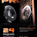 LISEN for MagSafe Car Mount for iPhone 17 Pro Max [24 Strong Magnets] Classic Magnetic Phone Holder for Car Dashboard, Magnet Phone Mount Car Cell Phone Holder for iPhone 17 Pro Max Air 16 15 14 13 12 (Driver Setup, Black)