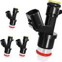 Upgraded 12 Holes Fuel Injectors Fit for Honda: Accord 2008-2012 / CR-V 2010-2011/ Civic Si 2013-2015, for Acura: TSX 2009-2014 / ILX 2013-2015, L4 2.4L Gas, OEM # 16450R40Y01 (4 Pcs)