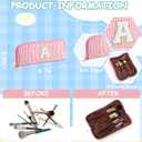 YOOLIFE Gifts for Teen Girls - Personalized Initial Makeup Bag, Birthday Gifts for Women Sister Friend Daughter Girls Kids (Green)