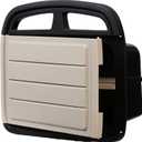 75 FT Garden Hose Holder With Nozzle Storage, Wall-Mounted Water Reel Hangers for Outside, Weatherproof Resin Plastic Outdoor Storage Containers With Exclusive Shelf, Brown (1-Pack)