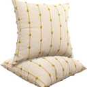 JMGBird Cream Throw Pillows Decorative Pillows, Inserts & Covers | 18x18 Gold Pillows Decorative Throw Pillows with inserts included Throw Pillows for couch