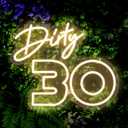 Dirty 30 Birthday Decorations for Her, Dirty Thirty 30th Birthday Decorations for Him, Good Neon Sign Gift for Wall Backdrop Decor,15.7x 13 inch
