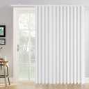 Room Divider Curtains with Ceiling Curtain Track Set, Blackout Privacy Curtains Flexible Track Wall Mounted for Dividing Living Room, Bedroom, 1 Panel White Drape and White Rail, W216 x L108 in