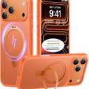 TORRAS Ostand Magnetic for iPhone 17 Pro Max Case, Fit for MagSafe, Sturdy Stand, Military Grade Drop Tested, Camera Control Button, Clear Slim Soft Edge Case for iPhone 17 Pro Max 6.9", Clear