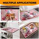Heat-Resistant Stove Top Cover with Anti-Slip Rubber Coating – Electric Stove Protector, Scratch-Resistant, Expands Counter Space (Love Snowman, 28.5"L x 20.5"W)