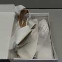 DREAM PAIRS Womens Low Block Chunky Heel Ankle Strap Dress Pumps Shoes, Size 8,White/Pu,NICHOLES