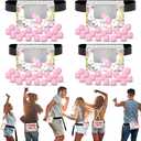 Lunmon 4 Sets Purple Butterfly Baby Shower Swing Shaking Balls Activity Set for Adult Novelty Twerk Includes 40 Balls, Ribbon & Cardboard Boxes Bridal Shower for Outdoors Indoors