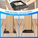 6pcs 4x4(Actual: 3.5"x3.5") Post Base Cover, Split Style Vinyl Post Skirt Black for Iron Stair railings, Balcony railings,Patios, Porches (Black)