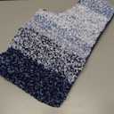 Arotive Microfiber Bathroom Rugs, Shaggy Soft and Absorbent Contour Toilet Rugs, Non-Slip, Thick Plush Machine Washable Dry Bath Mats for Toilet Base, 20x20, Blue, U-Shape