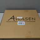 AWASEN Round End Table, Black Side Table Modern Home Decor Small Accent Table for Small Space Living Room, Bedroom and Balcony, Easy Assembly, 19.69''H x 15.7''D (Black)