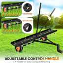 AugFir 48-Inch Tow Behind Dethatcher, Pull Behind Lawn Dethatcher with 20 Spring Steel Tines, Lawn Sweeper Garden Aerator Grass Tractor Rake, Adjustable Hitch Riding Lawn Mower Tractor Attachment