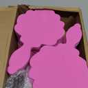 Geetery 20 Pcs Unbreakable Kids Mirror DIY Decorate Your Own Princess Mirror Mermaid Foam Small Crafts Princess Party Decorations(Pink)