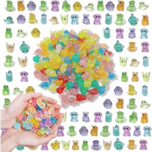 Easter Basket Fillers, 150 PCS Mini Resin Animals & Mushrooms Set, Fairy Garden & Terrarium Decor, DIY Crafts, Party Favors