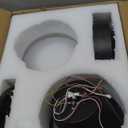 Ayaoty Ceiling Fans with Lights, 48 inch Low Profile Ceiling Fan with Light and Remote Control, Flush Mount RGB Dimmable Light, Noiseless, Black Ceiling Fan for Bedroom Indoor/Outdoor Use