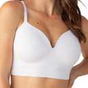 SHAPERMINT Bras for Women - Lingerie Bra, Bralettes for Women with Support, No Underwire Plus Size Bras for Women (White, L)