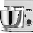 HOWORK Stand Mixer, 10+p Speeds With 5.5QT Stainless Steel Bowl, Dough Hook, Wire Whip & Beater, for Most Home Cooks, Silver