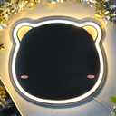 Bear Neon Sign Wall Mirror - Dimmable Shatterproof Lightweight Mirror with LED Lights for Bedroom, Kids Room & Vanity Makeup, Cute Bear Shape Wall Decor, Birthday Gift (13.4x14.5 Inch)