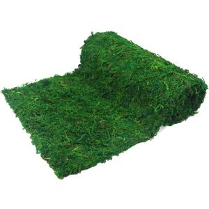 Moss Table Runner Preserved Dried Green Moss Roll for Crafts Fairy Gardens Wedding Woodland Decor 12" x 112" Table Decoration Grass Wall 30x285cm