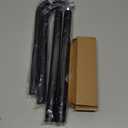 Black Curtain Rod, Room Darkening Rods for Windows 28 to 48 Inches(2.3-4Ft), Wrap Around Curtain Rods, Heavy Duty Blackout Drapery, Modern Decorative Window Treatment Rod, Matte Black