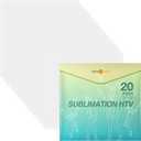 HTVRONT Clear HTV Vinyl for Sublimation, 19 Pack 12" X 12" Matte Sublimation Vinyl for Cotton Fabric, Wash Durable Clear Dye Sub HTV for Light-Colored T Shirts