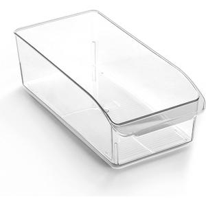 BINO | Plastic Storage Bins, Small | THE CURVE COLLECTION | Multi-Use Organizer Bins | Storage Containers Kitchen, Pantry and Home Organization | Fridge Organizers | Pantry Organization and Storage