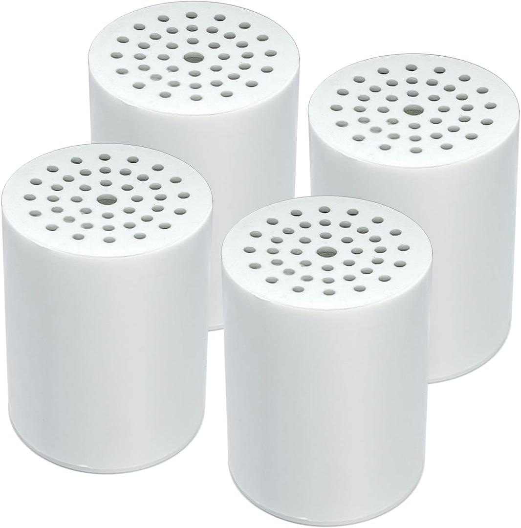 4 Pack 15 Stage Shower Filter Replacement Cartridge, Shower Filter For Hard Water, Universally Compatible With Any Similar Design, Shower Water Softener with High Output